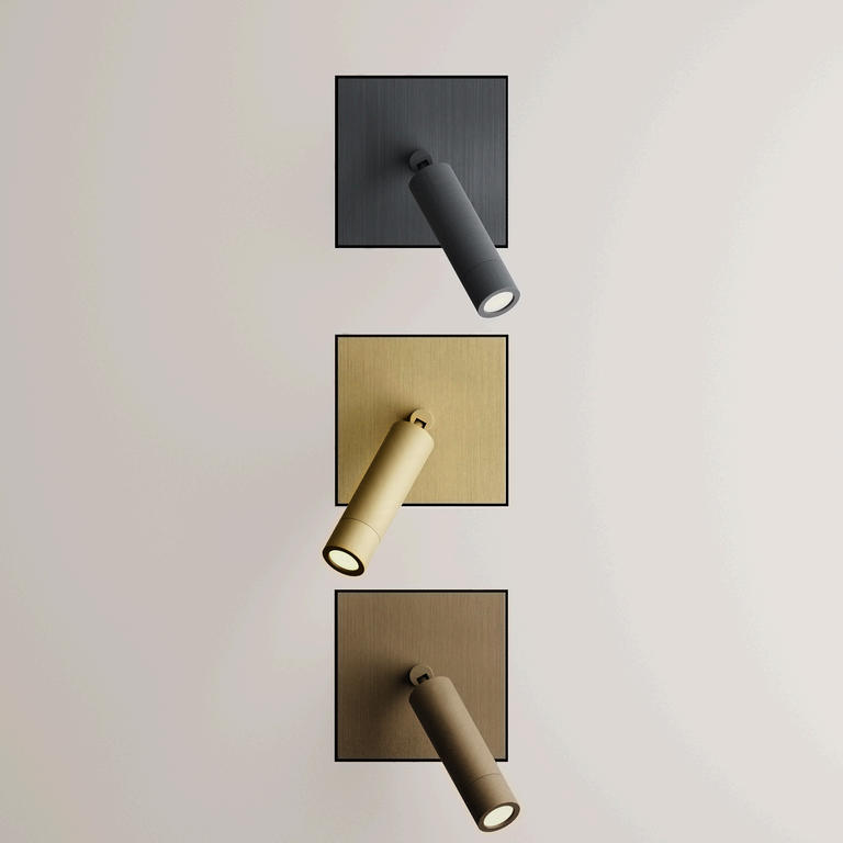 Wall-mounted lamps in different finishes